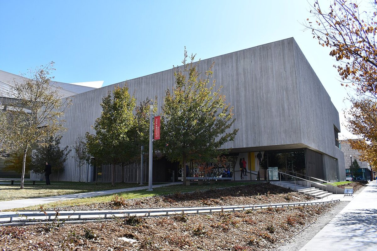 Clyfford Still Museum concrete exterior and gallery interior in Denver