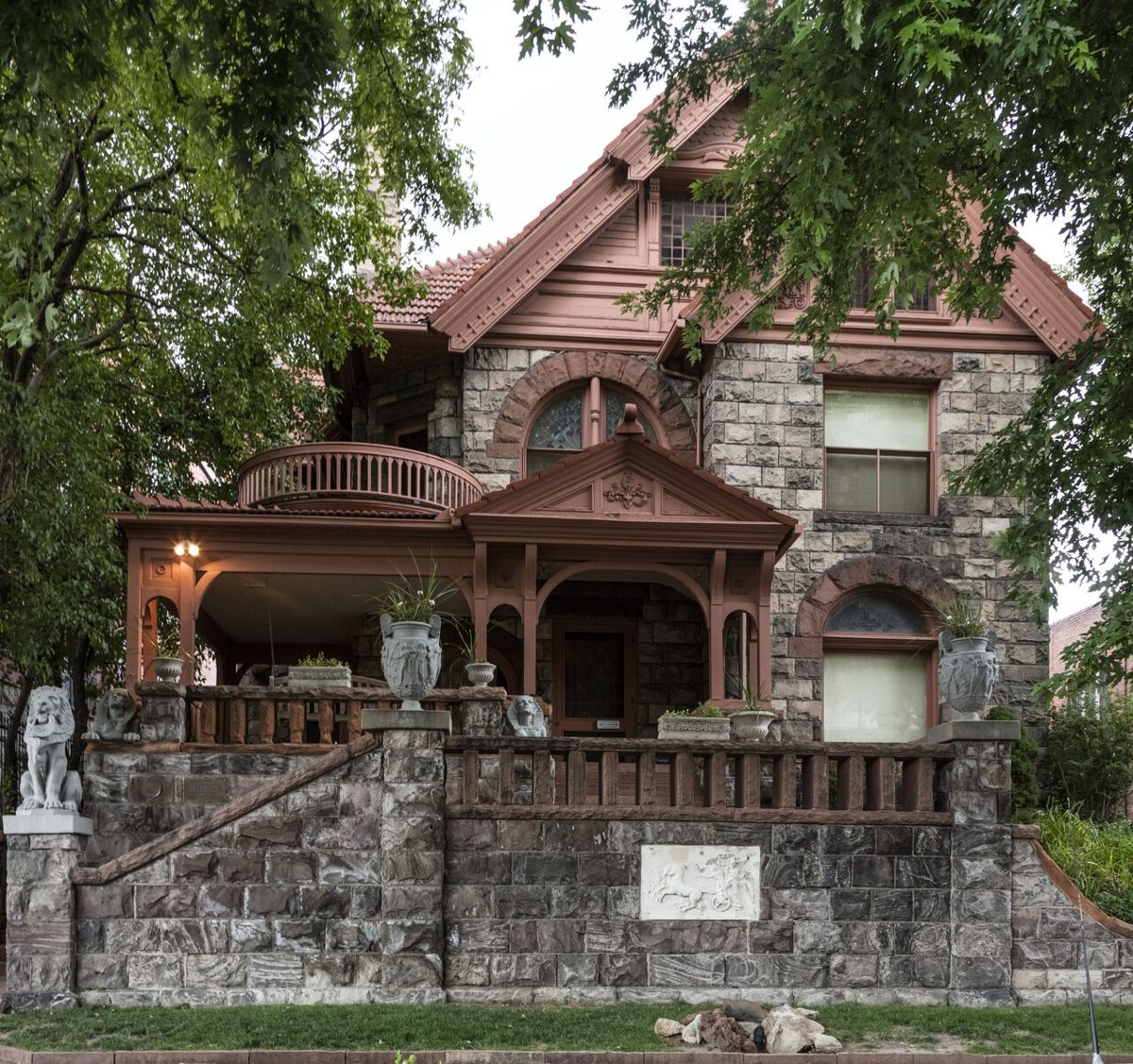 Molly Brown House Museum Victorian stone exterior in Capitol Hill Denver